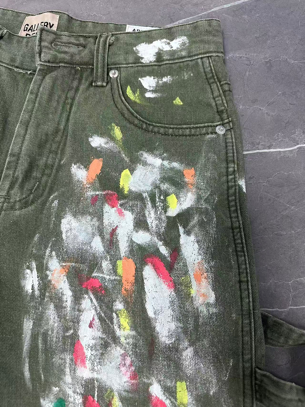 Gallery Dept Paint‑Brush Denim Shorts