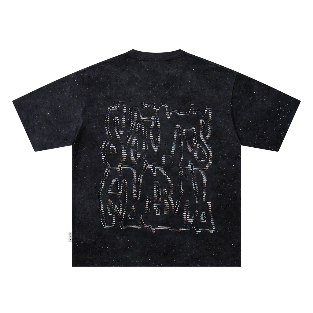 BKYS Praying Baby Black Oversized Graphic T-Shirt