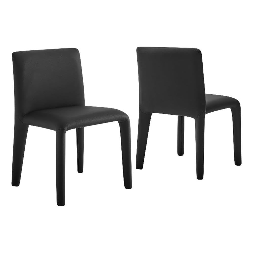 Black Faux Leather Dining Chair P764