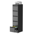 5 Drawer Black Filing Cabinet with Lock Y8380
