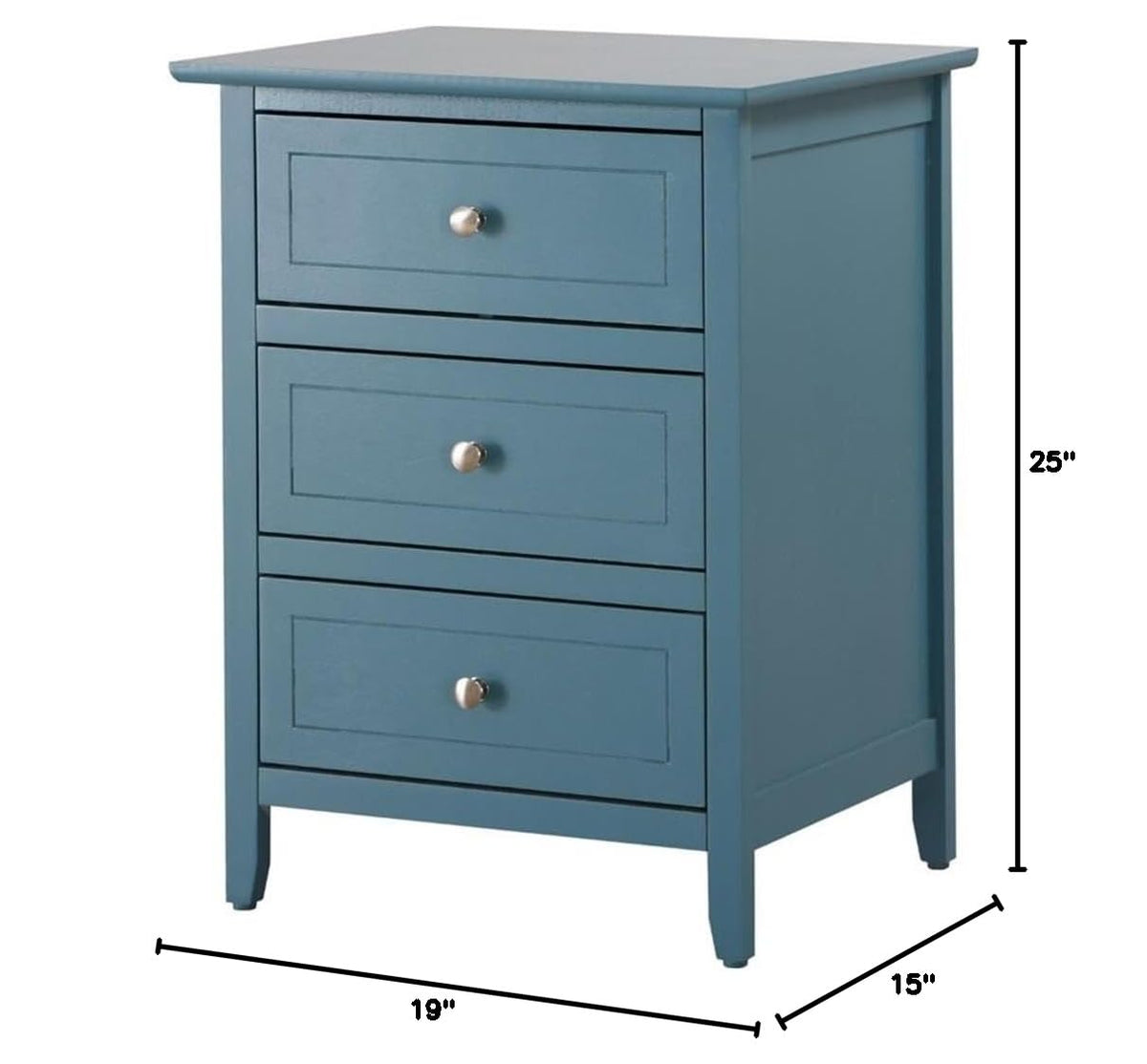 Set of 2 Engineered Wood 3-Drawer Nightstands B27347