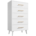 White 5 Drawer Dresser M402778