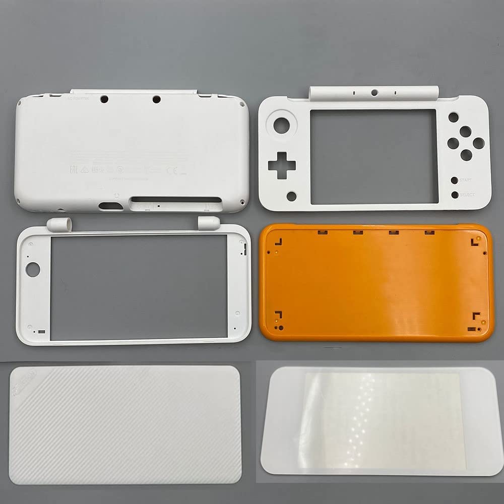 White & Yellow Housing Case Cover Replacement Parts for 2DS XL Game Console Q349443