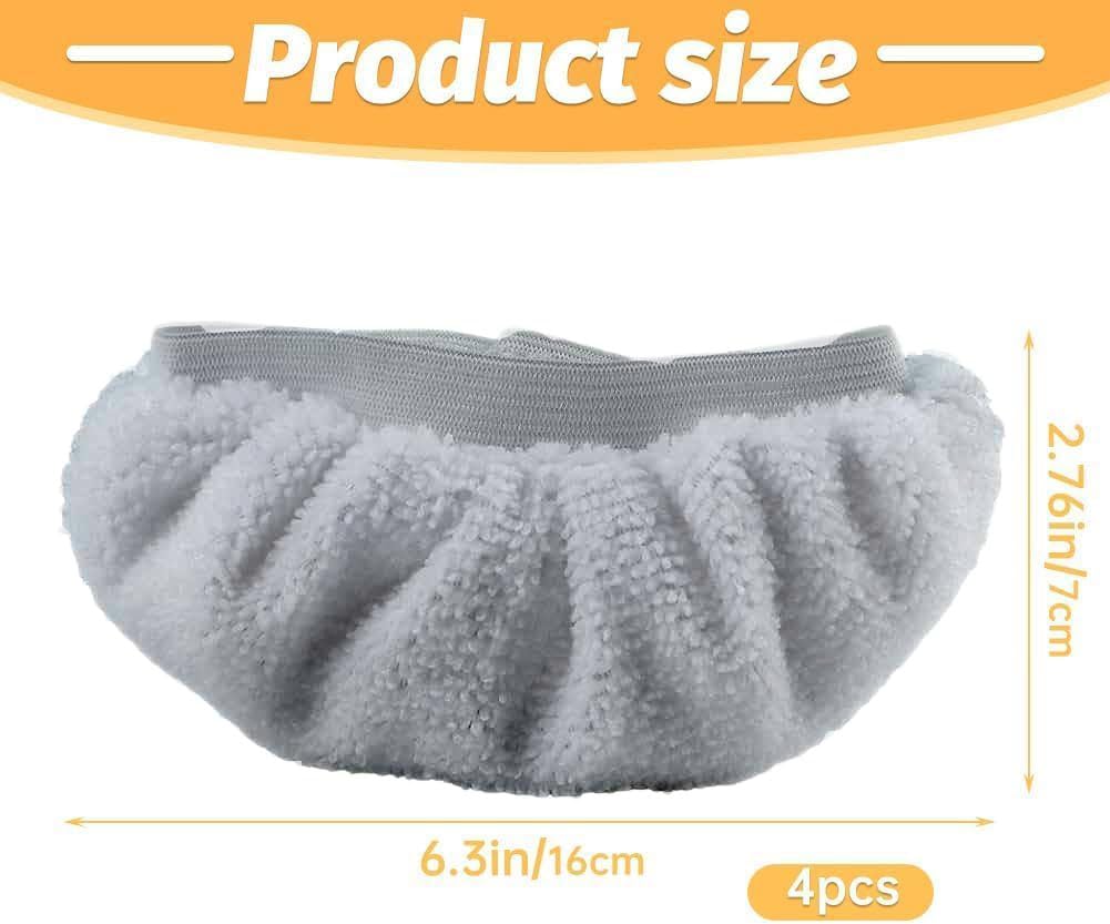 Universal Reusable Steam Cleaner Microfiber Cloth Grey 8 PCS O592