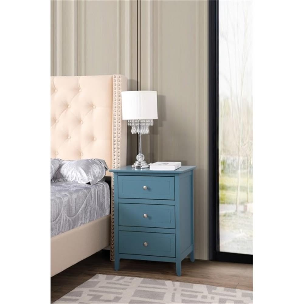 Set of 2 Engineered Wood 3-Drawer Nightstands B27347