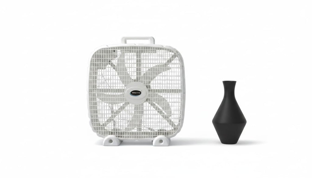 3-Speed Box Fan with Carry Handle, 5 Blades, 20-Inch, White Q880786