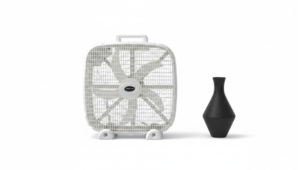 3-Speed Box Fan with Carry Handle, 5 Blades, 20-Inch, White Q880786
