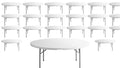 White 6-ft Plastic Folding Round Table O841
