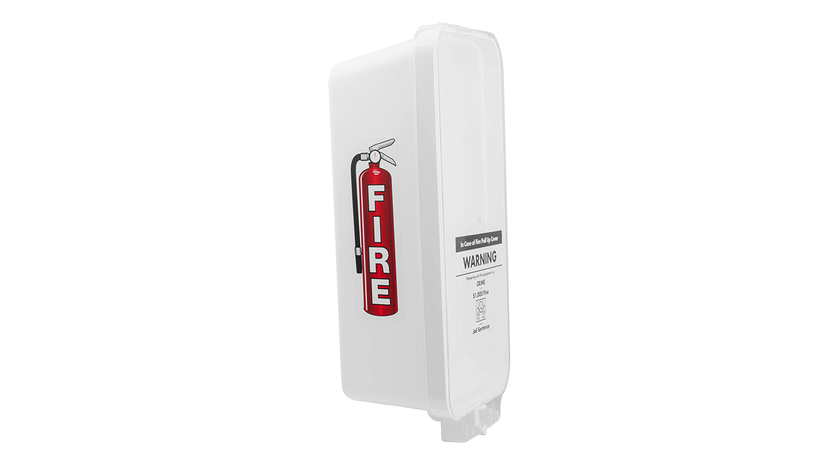 3 Pack White Wall-Mounted Fire Extinguisher Cabinet with Clear Pull-Cover D551