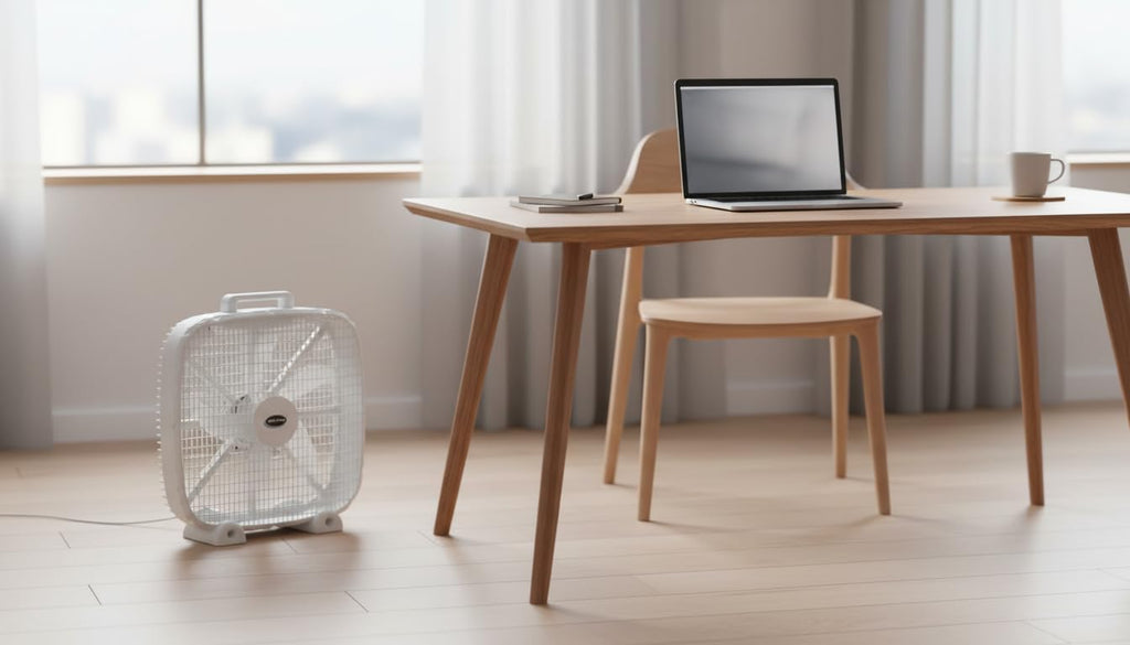 3-Speed Box Fan with Carry Handle, 5 Blades, 20-Inch, White Q880786