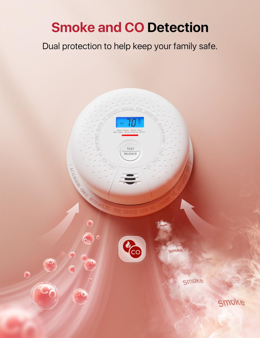 Smoke and Carbon Monoxide Detector 3-Pack Y2131