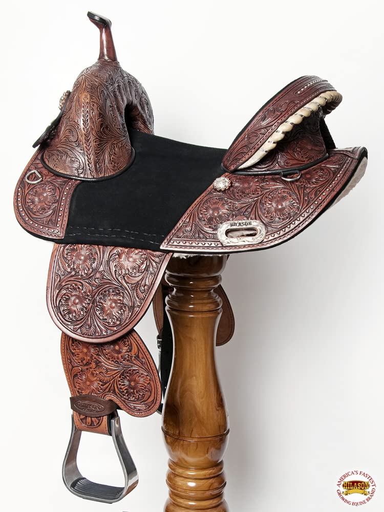 Western Horse Treeless Trail Barrel Saddle Leather I4396