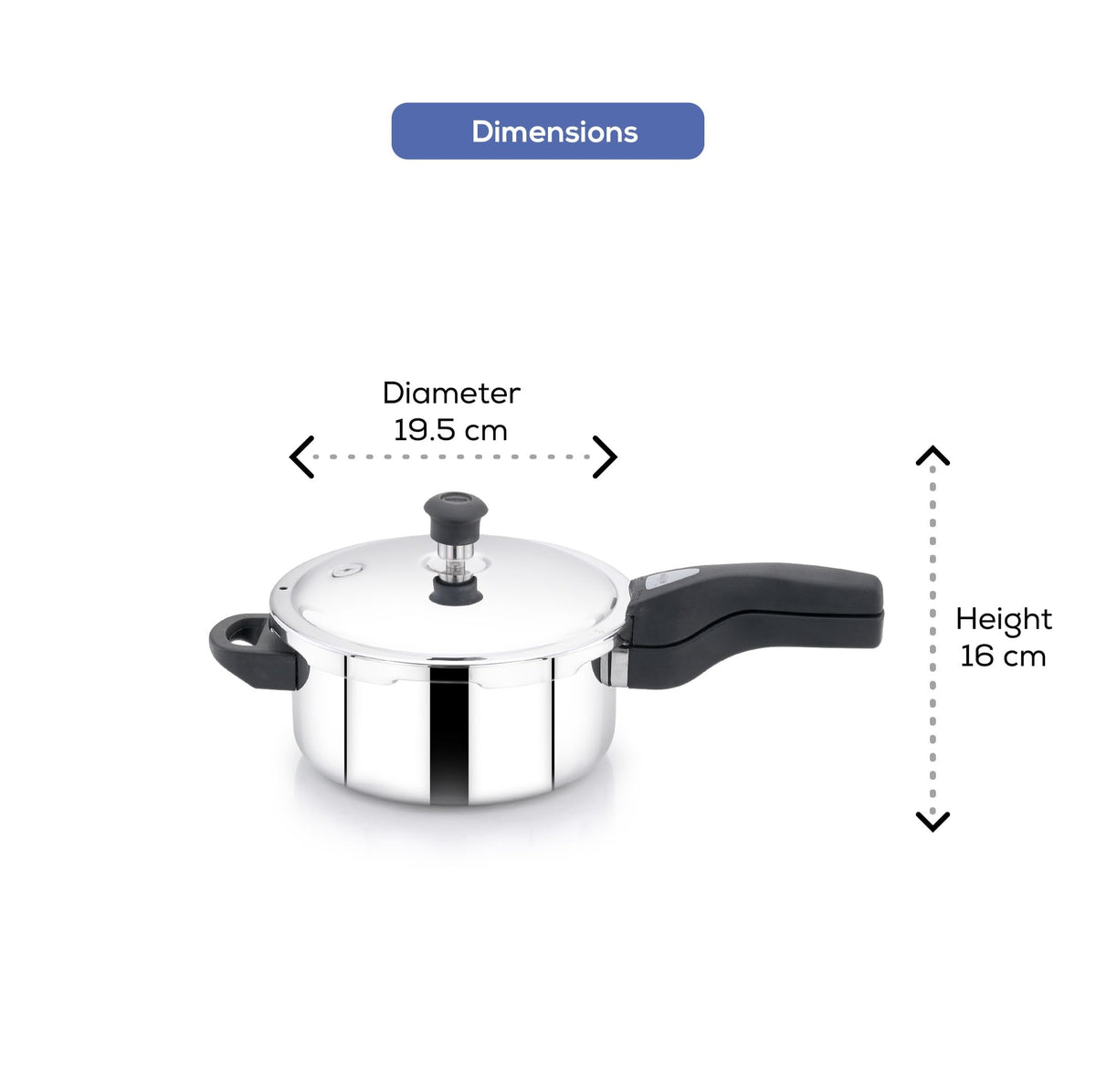 Triply Stainless Steel Pressure Cooker 3 Liter R70543