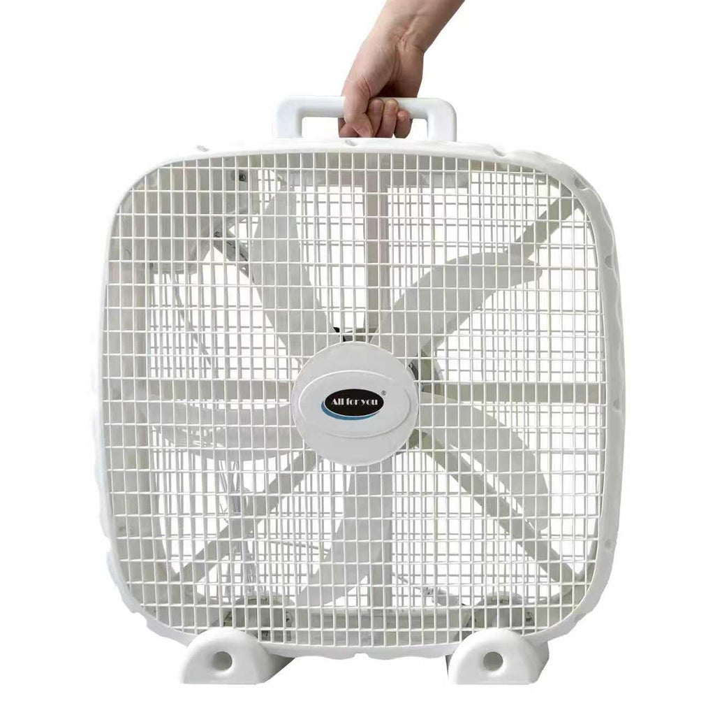 3-Speed Box Fan with Carry Handle, 5 Blades, 20-Inch, White Q880786