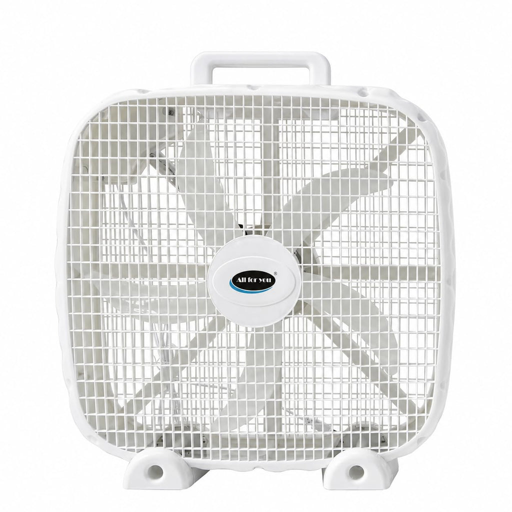 3-Speed Box Fan with Carry Handle, 5 Blades, 20-Inch, White Q880786