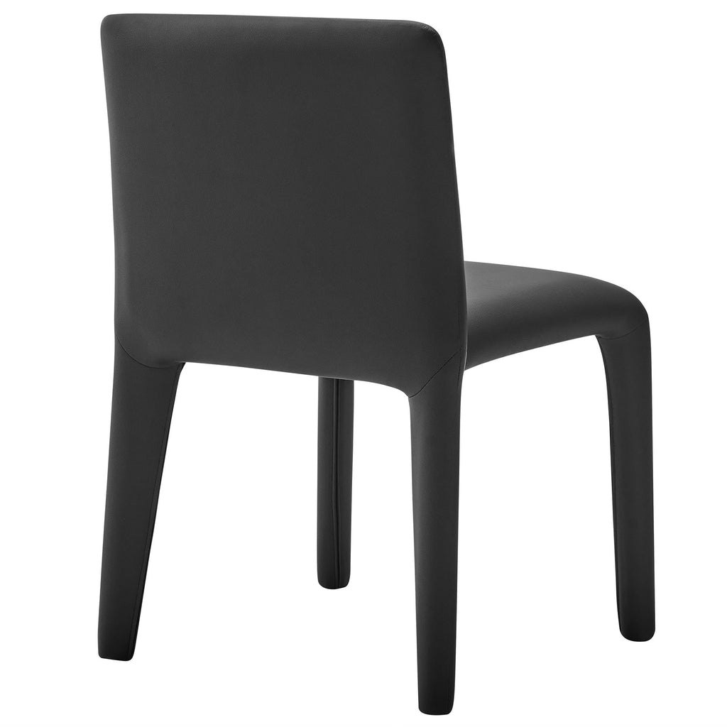 Black Faux Leather Dining Chair P764