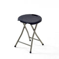 18 Inch Portable Folding Stool with Handle, 500lbs Capacity Round Plastic Chair Q75292
