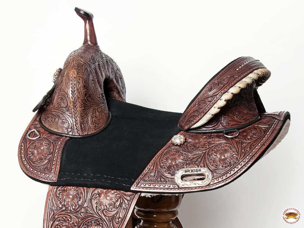 Western Horse Treeless Trail Barrel Saddle Leather I4396