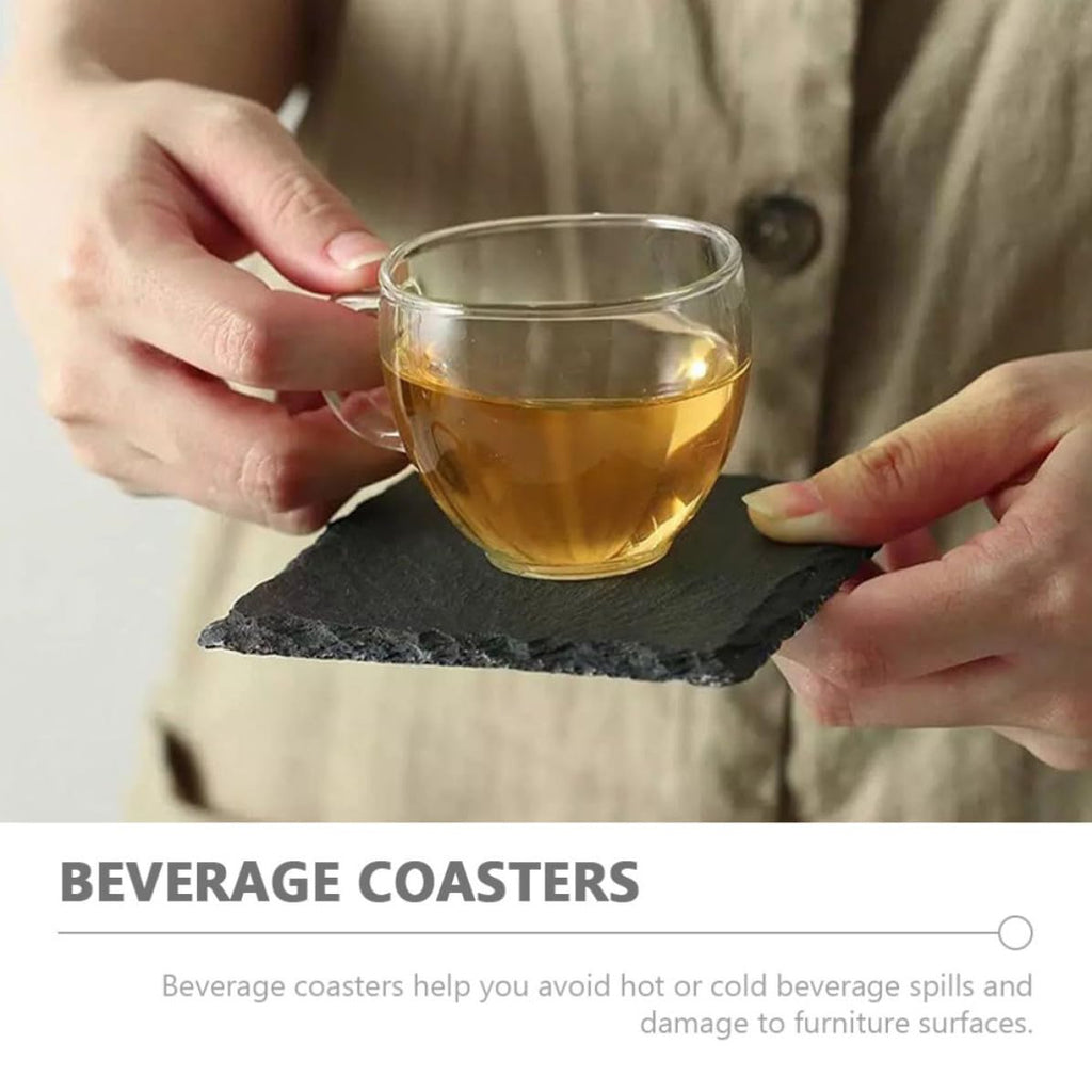 Natural Stone Coasters Set 12pcs with Non Slip Bottom R638239