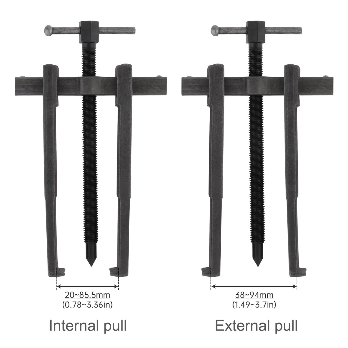 Adjustable Two Jaw Carbon Steel Bearing Puller 8 inch E75343