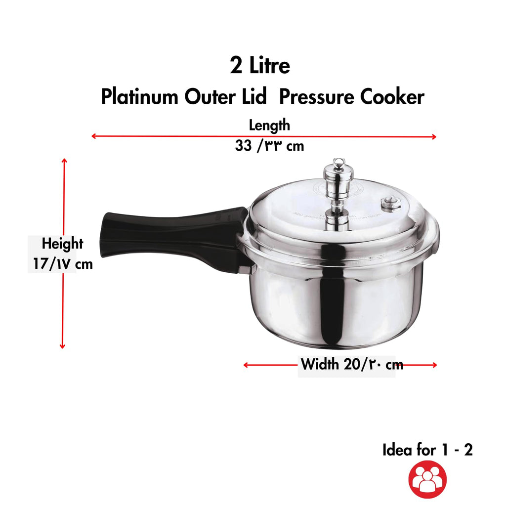 Triply Stainless Steel Pressure Cooker 68 oz D738077