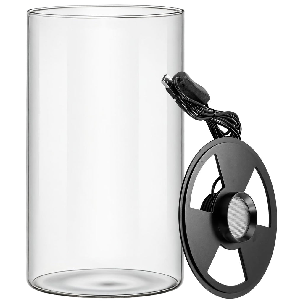 Glass Plant Terrarium with Grow Light 10 X 6IN N8529