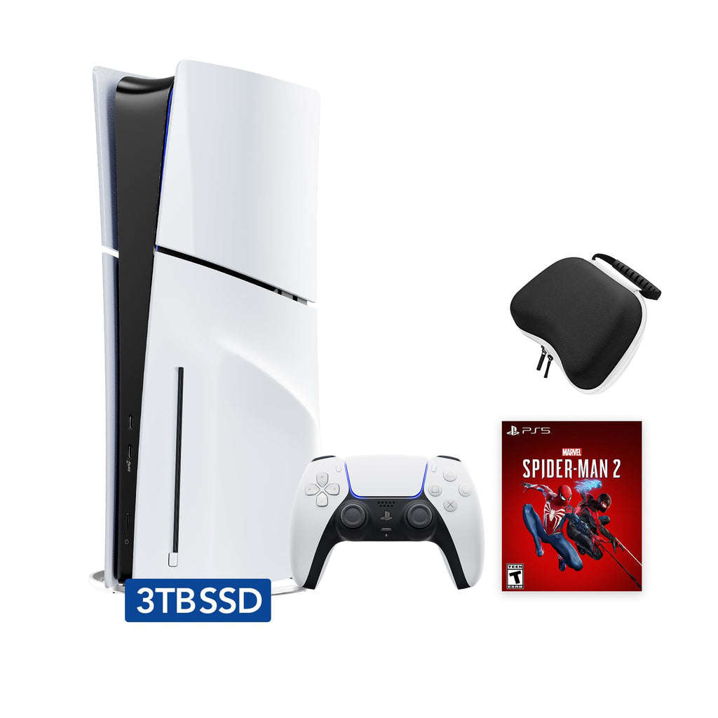 White Slim Disc Edition Gaming Console Bundle with Wireless Controller G27131