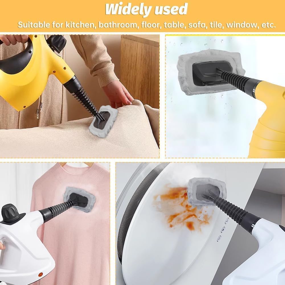 Universal Reusable Steam Cleaner Microfiber Cloth Grey 8 PCS O592