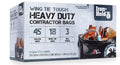 45 Gallon 18 Bags Black Heavy Duty Trash Bags H101