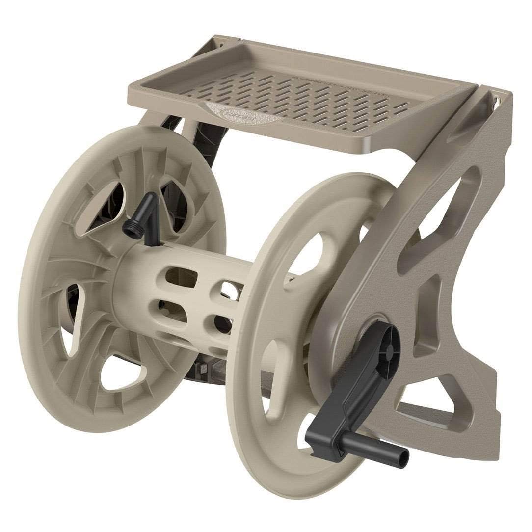 Hard Plastic Wall Mounted Retractable Garden Hose Reel with 200 Feet Hose Capacity S2047