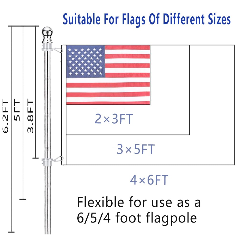 1 inch 6ft Flag Pole Kit W961