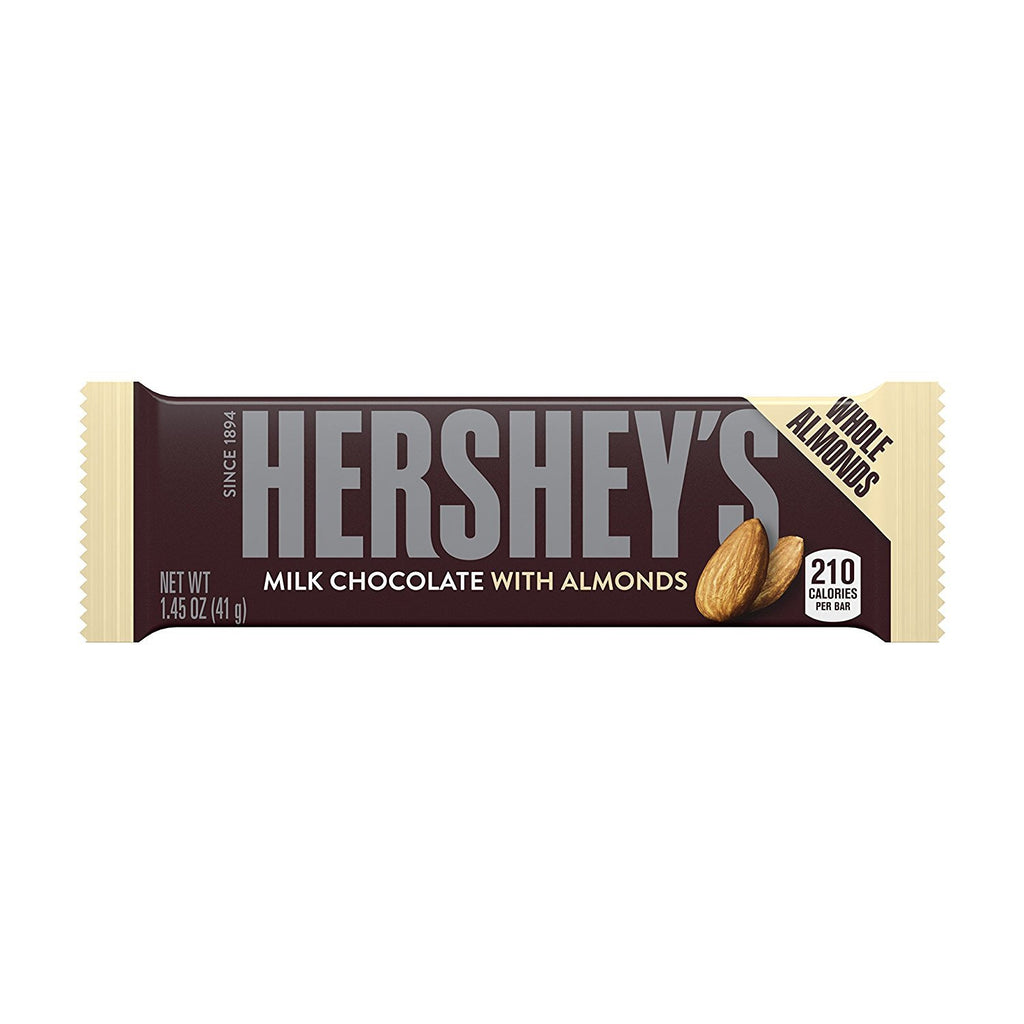 Chocolate Candy Bar with Almonds, 36 Count V258