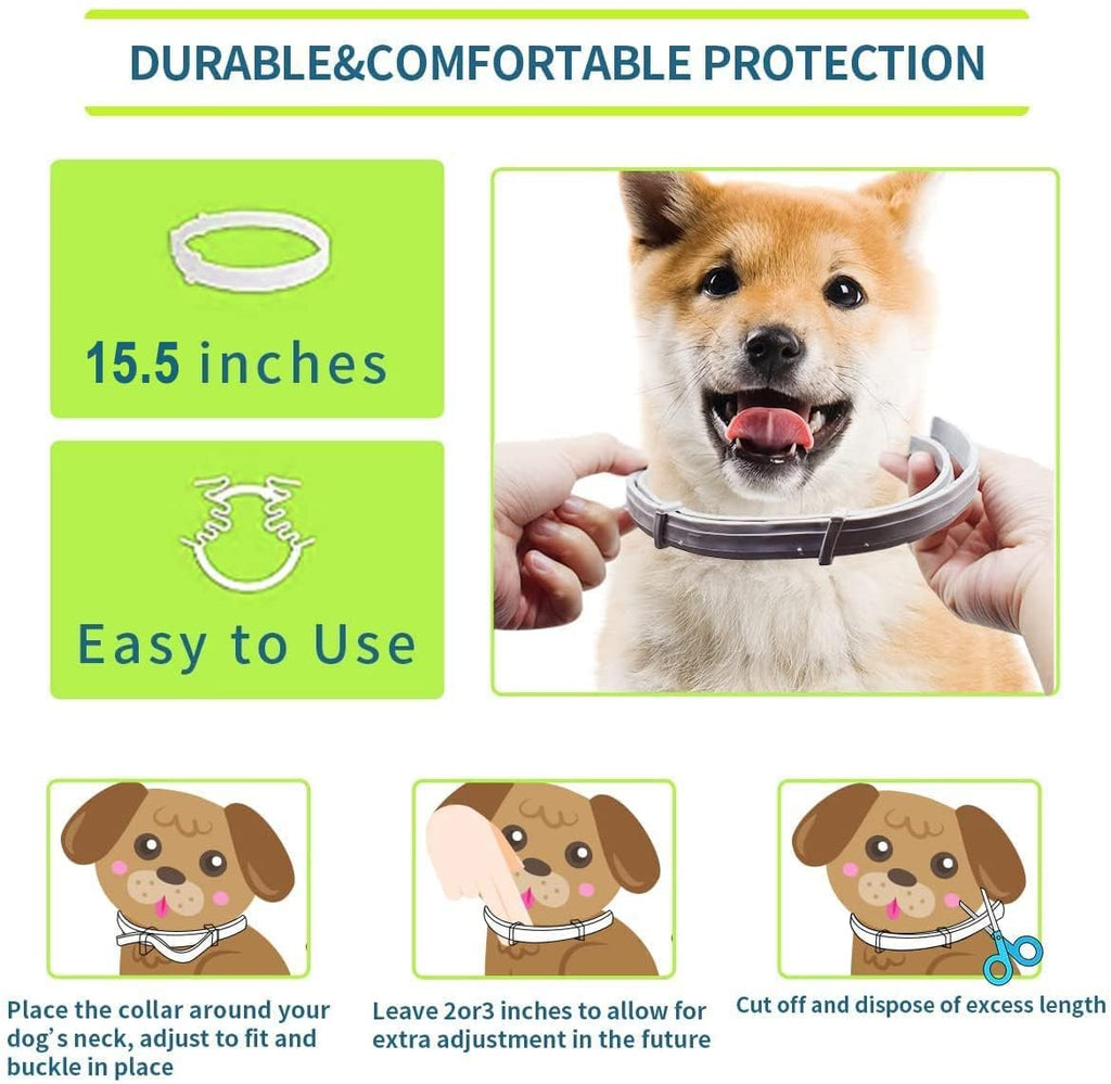 Flea and Tick Collar for Small Dogs, 15.5inch, 8 Month Protection, Gray P58718
