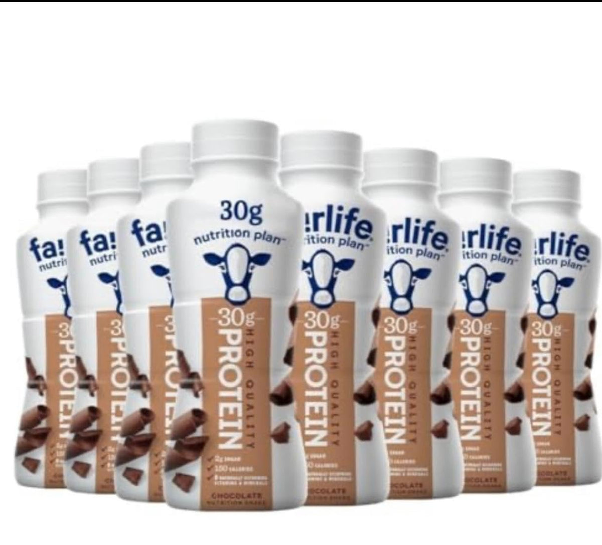 Chocolate Protein Drink, 30g Protein, Lactose Free, 11.5 Fl Oz, Pack of 8 K365