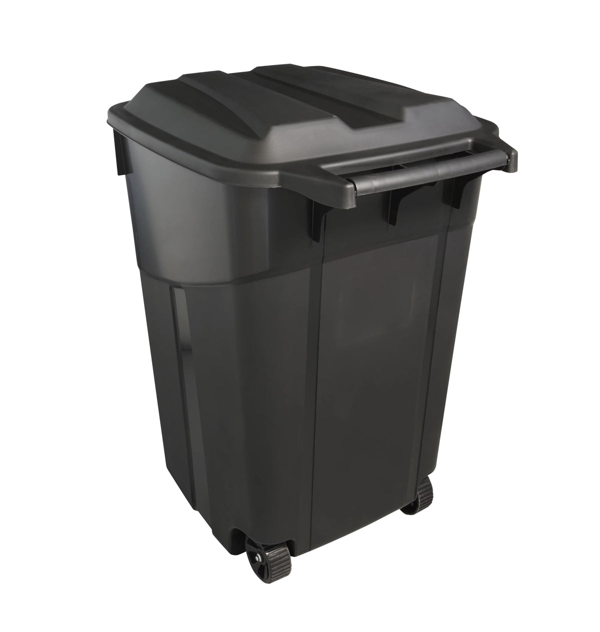 Black 45 Gallon Wheeled Plastic Garbage Can G676