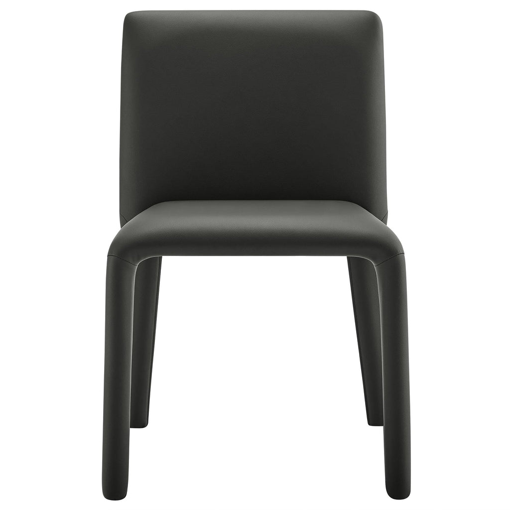 Black Faux Leather Dining Chair P764