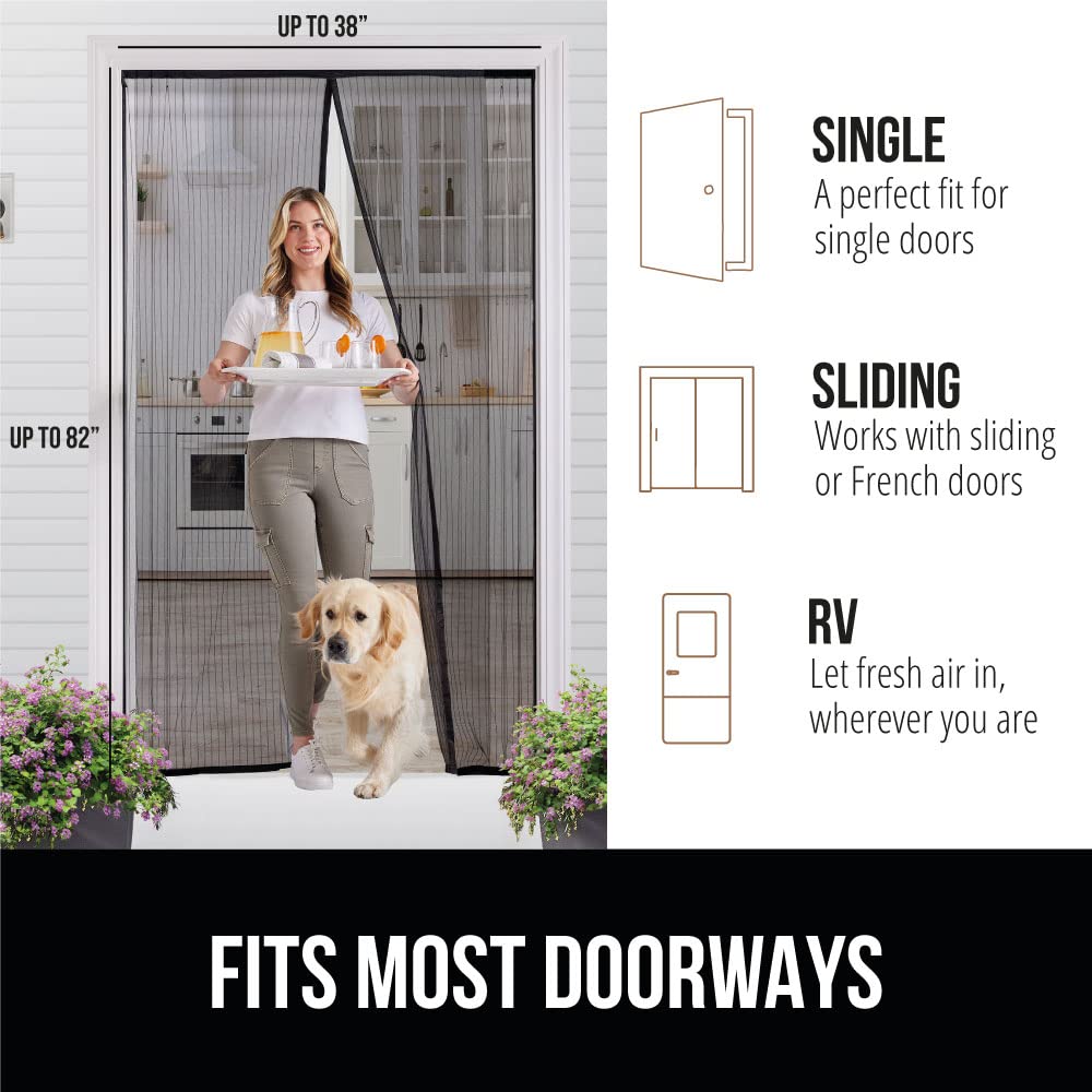 Magnetic Screen Door Black 38Wx82H S987