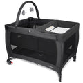 3-in-1 Pack and Play with Changing Table & Carry Bag, Black D701