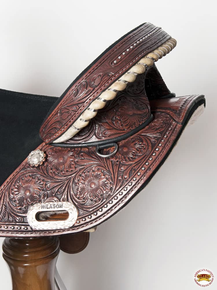 Western Horse Treeless Trail Barrel Saddle Leather I4396