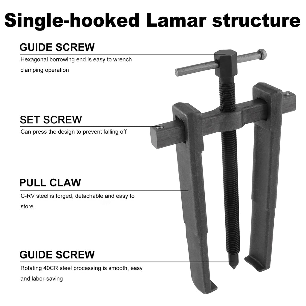 Adjustable Two Jaw Carbon Steel Bearing Puller 8 inch E75343