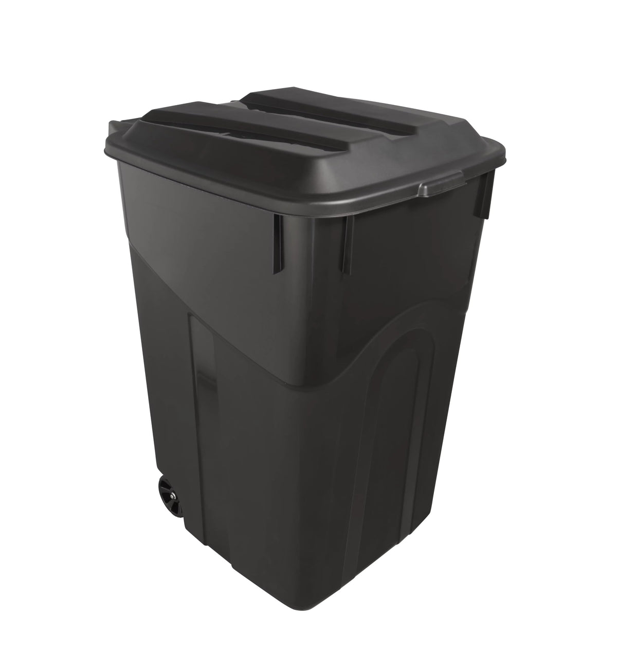 Black 45 Gallon Wheeled Plastic Garbage Can G676