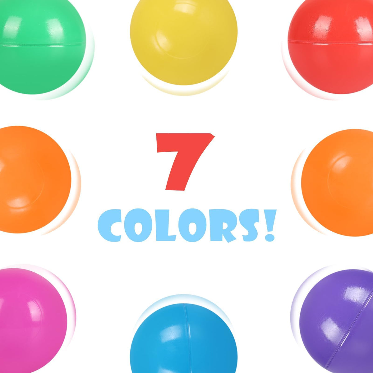 100 Pack BPA Free Colorful Plastic Balls L297