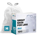 White 8-9 Gallon Drawstring Trash Bags, 100 Count N671390