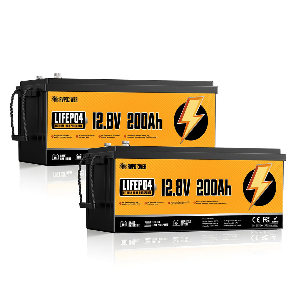 12V 200Ah LiFePO4 Lithium Battery 2 Pack V28567
