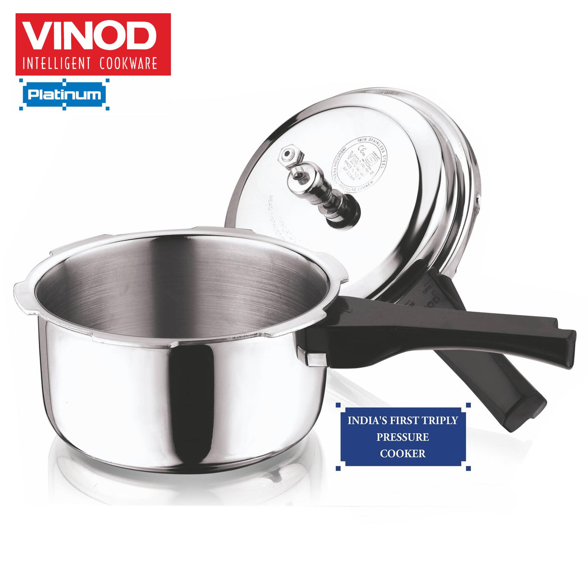 Triply Stainless Steel Pressure Cooker 68 oz D738077