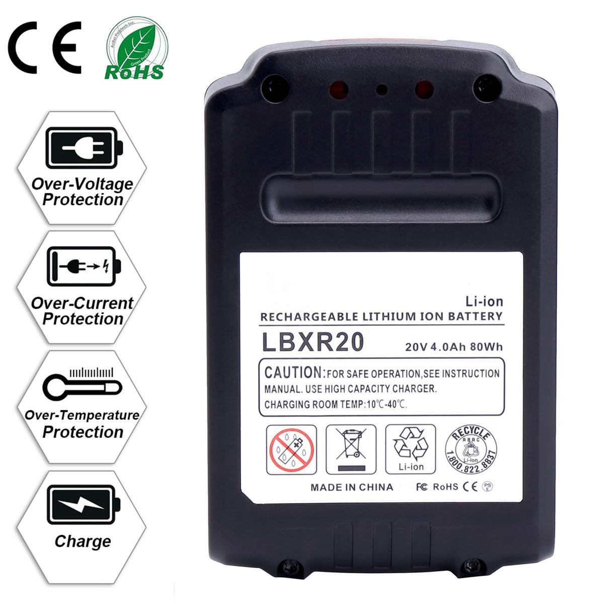 4.0Ah 20V MAX Compatible with Black and Decker Battery R5592