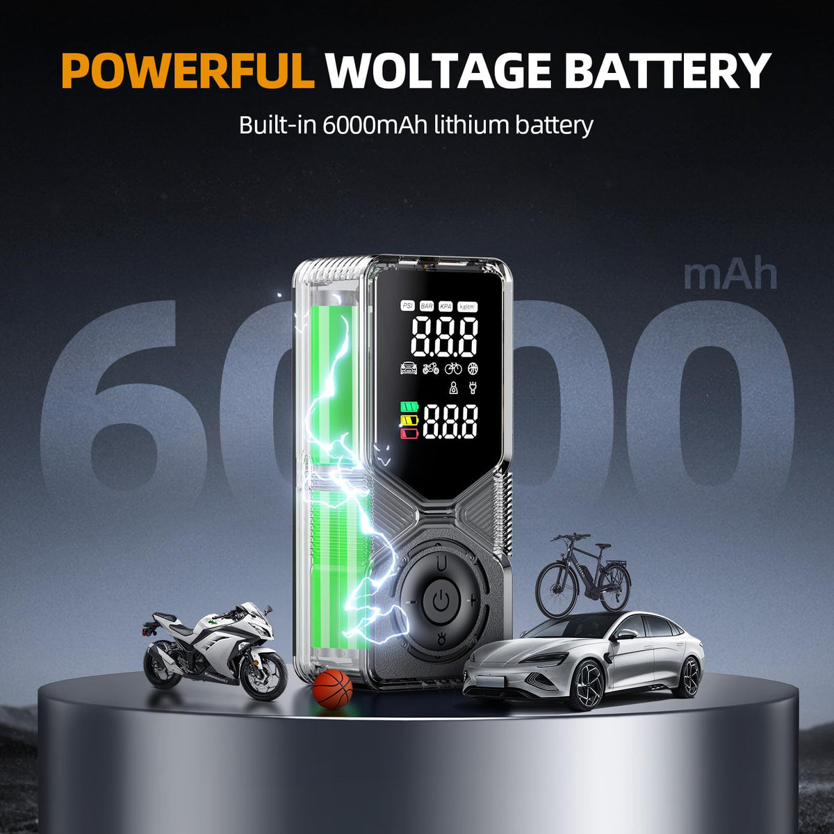 Portable Air Compressor 150PSI Cordless Tire Inflator W58167