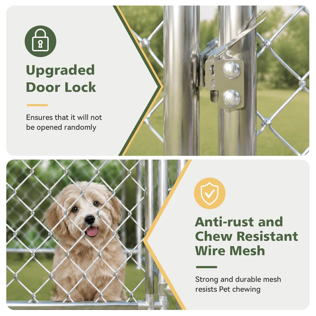 10×10FT Waterproof Metal Outdoor Dog Kennel W245