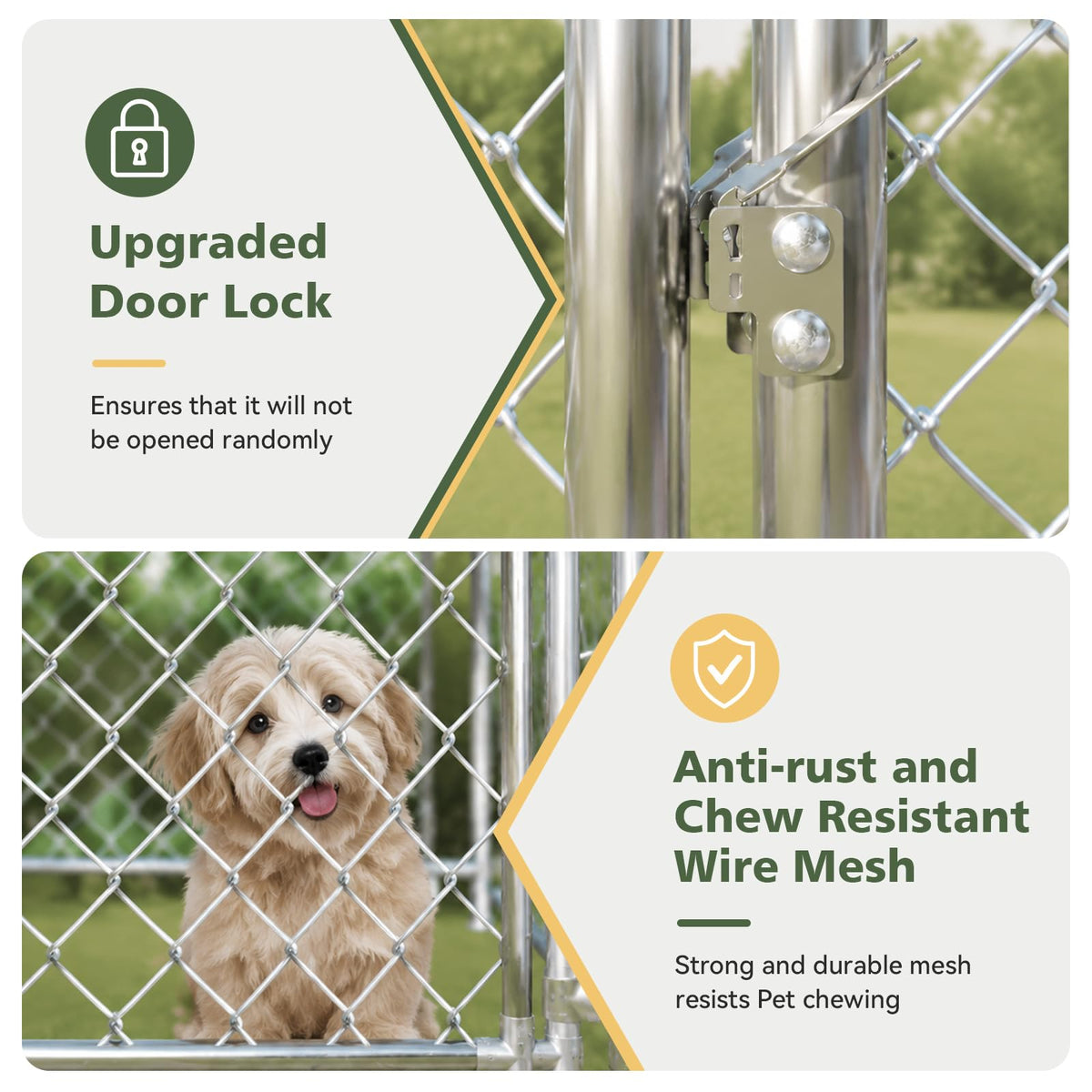10×10FT Waterproof Metal Outdoor Dog Kennel W245