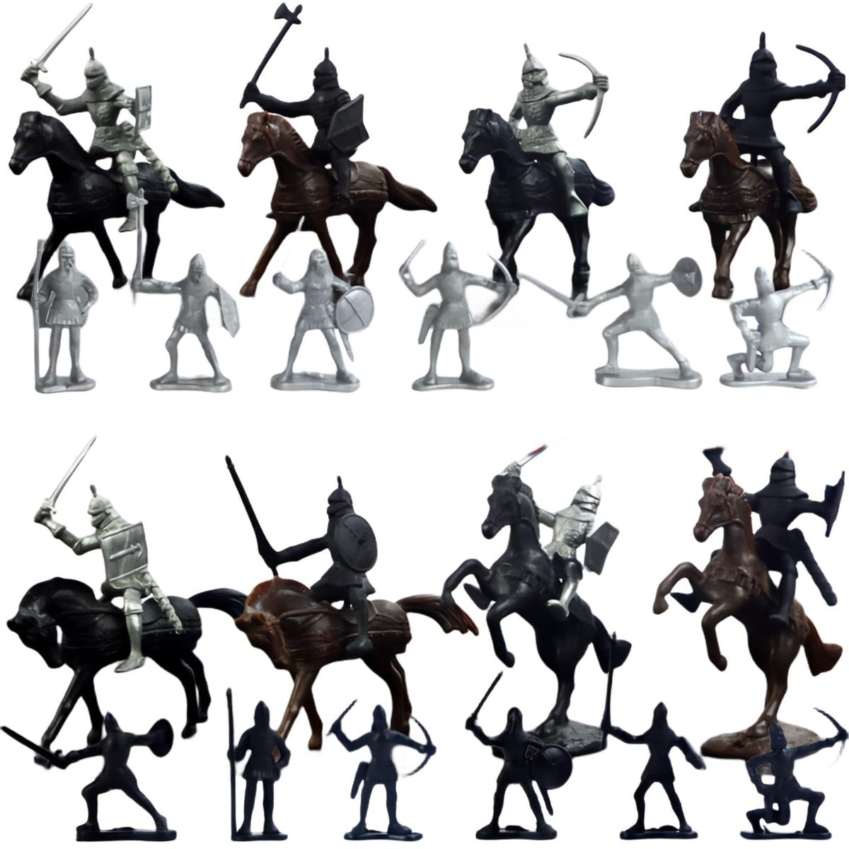 Medieval Knights Toy Soldier Cavalry Horses Set A207